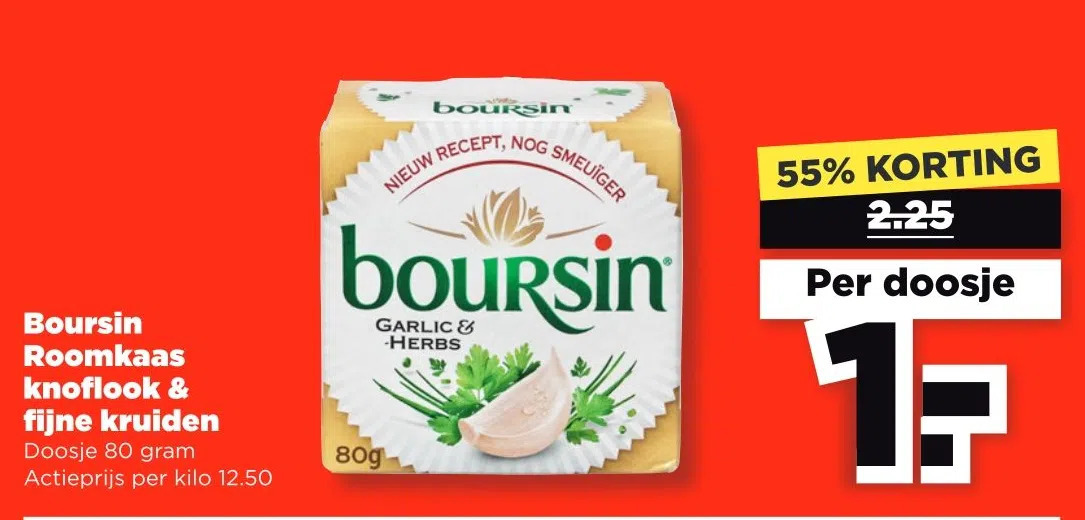 Boursin Roomkaas Knoflook Fijne Kruiden Aanbieding Bij Plus