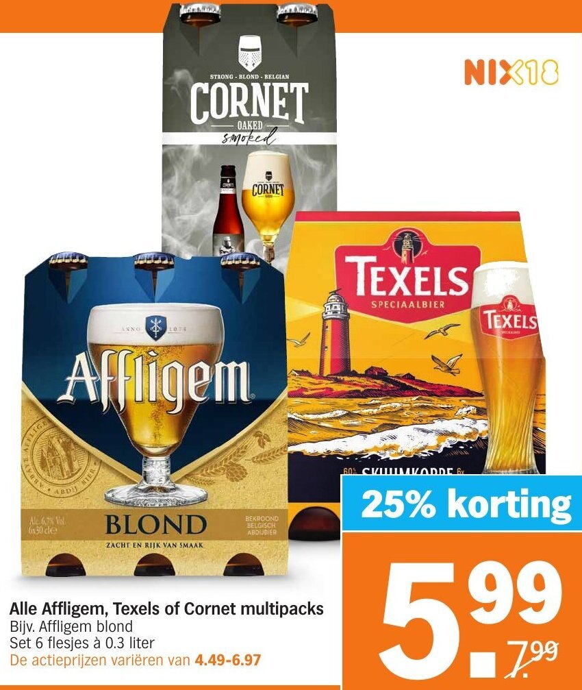 Alle Affligem Texels Of Cornet Multipacks Aanbieding Bij Albert Heijn