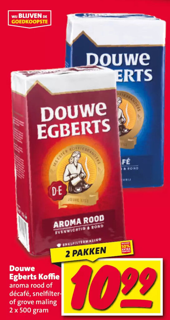 Douwe Egberts Koffie 2 X 500 Gram Aanbieding Bij Nettorama