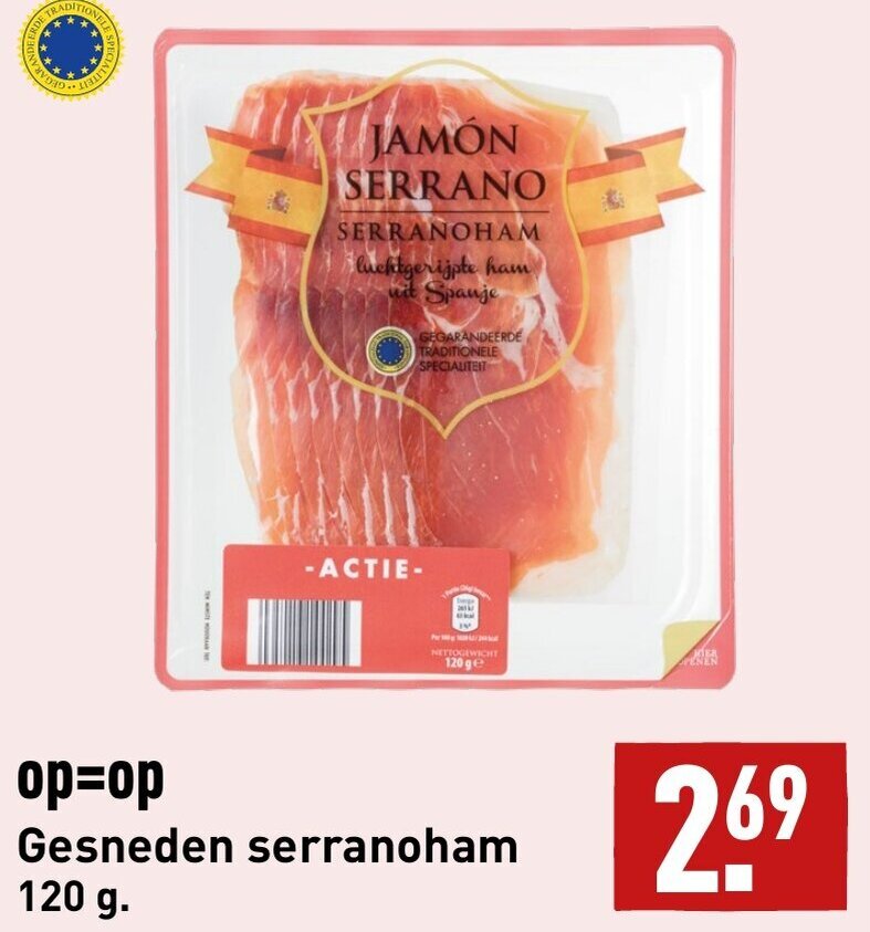 Gesneden Serranoham G Aanbieding Bij Aldi