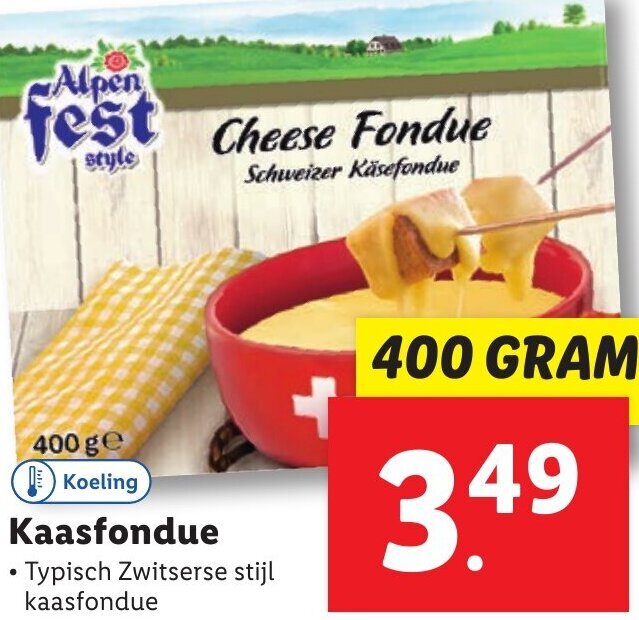 Kaasfondue 400g Aanbieding Bij Lidl