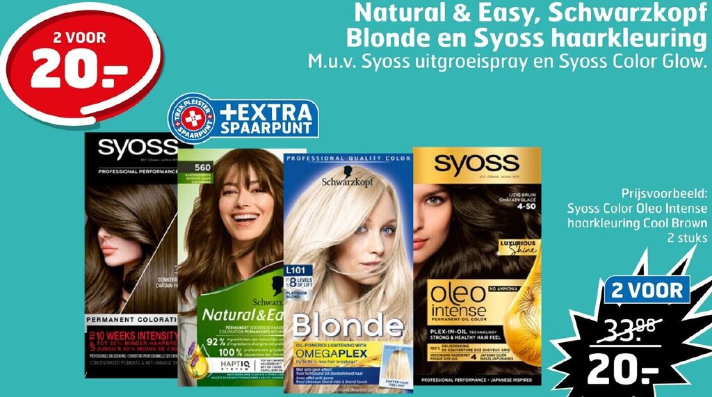 Natural En Easy Schwarzkopf Blonde En Syoss Haarkleuring Aanbieding