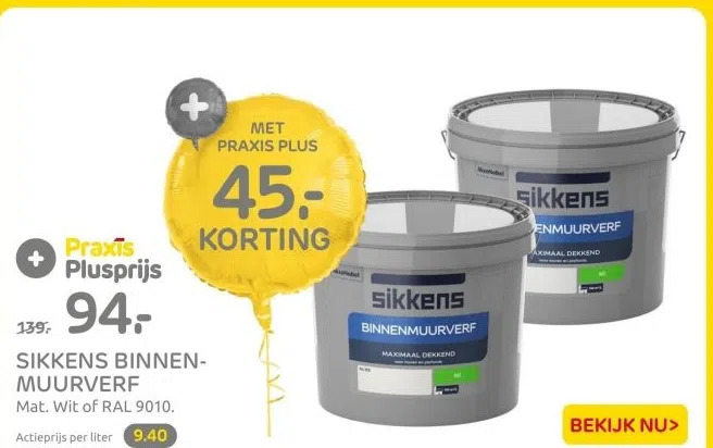 Sikkens Binnenmuurverf Aanbieding Bij Praxis