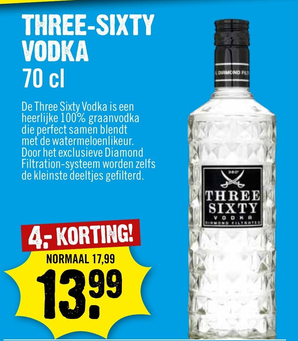 Three Sixty Vodka Cl Aanbieding Bij Dirck