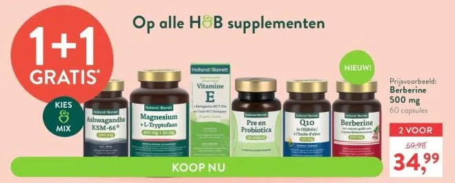 Prijsvoorbeeld Berberine 500 Mg 60 Capsules Aanbieding Bij Holland