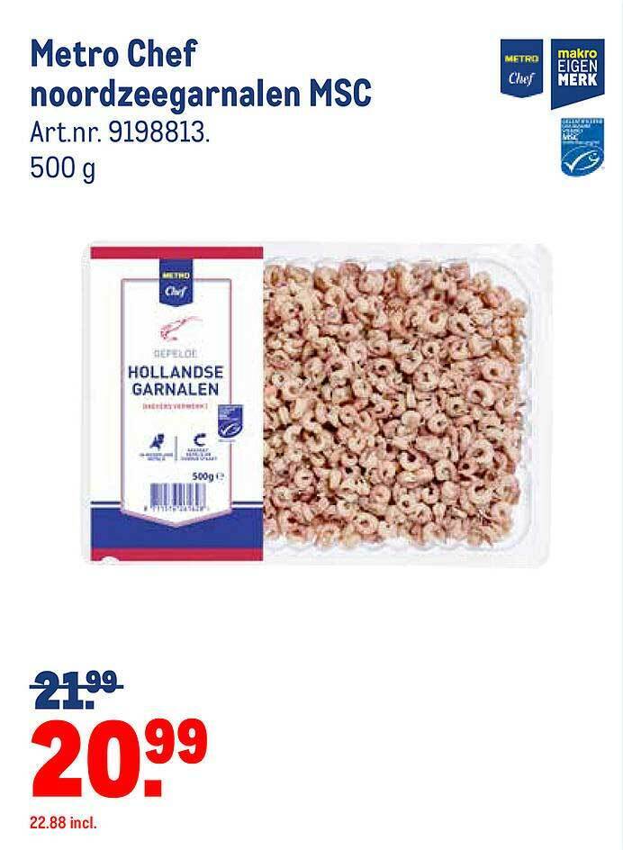 Metro Chef Noordzeegarnalen Msc Aanbieding Bij Makro