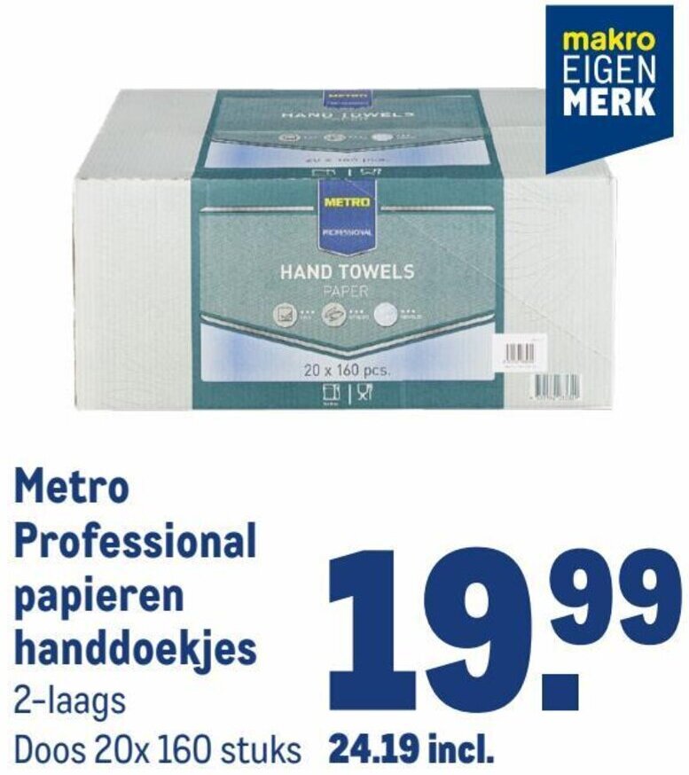 Metro Professional Papieren Handdoekjes Aanbieding Bij Makro