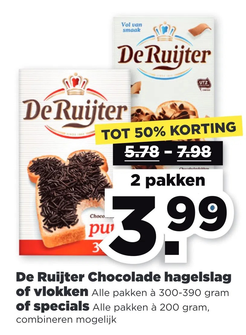 De Ruijter Chocolade Hagelslag Of Vlokken Of Specials Aanbieding Bij PLUS