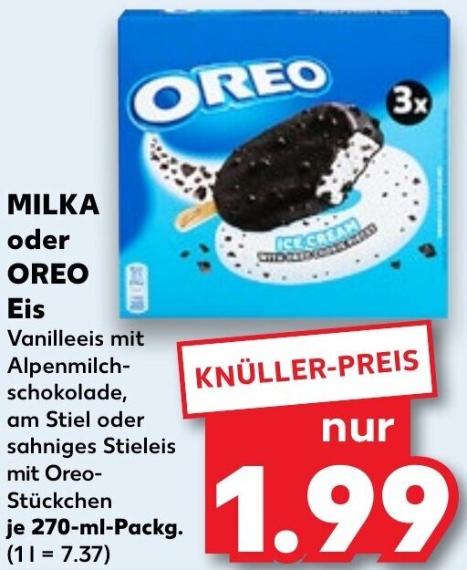 MILKA Oder OREO Eis Aanbieding Bij Kaufland DE