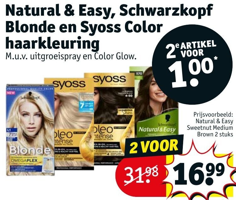 Natural Easy Schwarzkopf Blonde En Syoss Color Haarkleuring