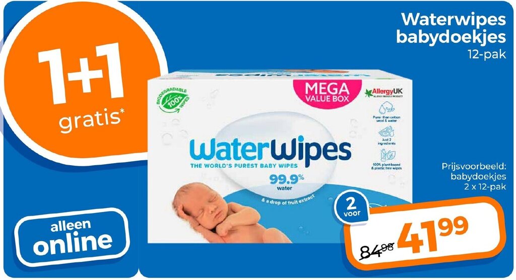 Waterwipes Babydoekjes Aanbieding Bij Trekpleister