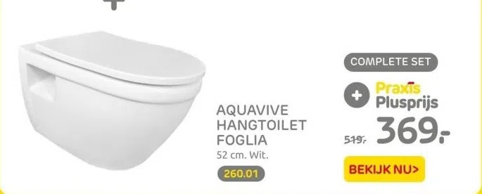 Aquavive Hangtoilet Foglia Aanbieding Bij Praxis