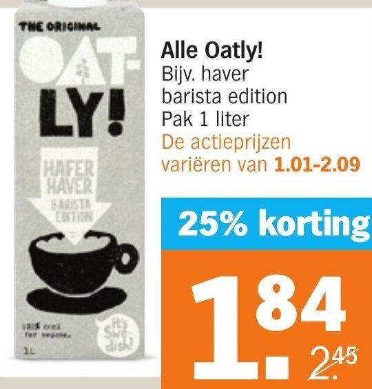 Alle Oatly Aanbieding Bij Albert Heijn