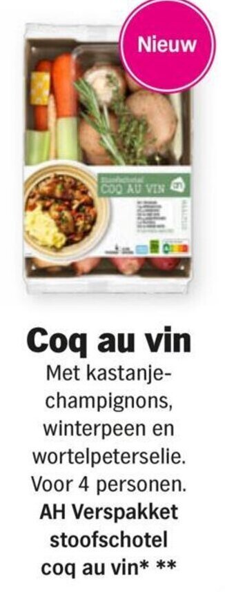 Ah Verspakket Stoofschotel Coq Au Vin Aanbieding Bij Albert Heijn