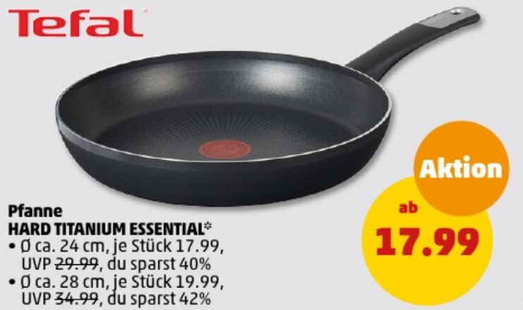 Tefal Pfanne Hard Titanium Essential Aanbieding Bij Penny De