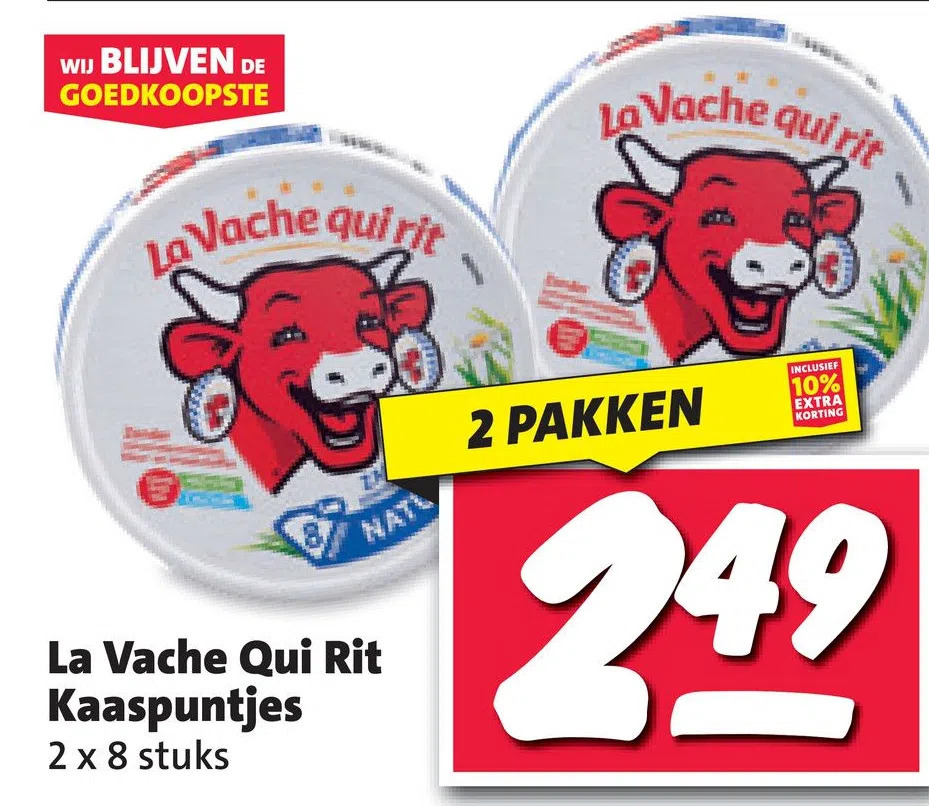 La Vache Qui Rit Kaaspuntjes Aanbieding Bij Nettorama