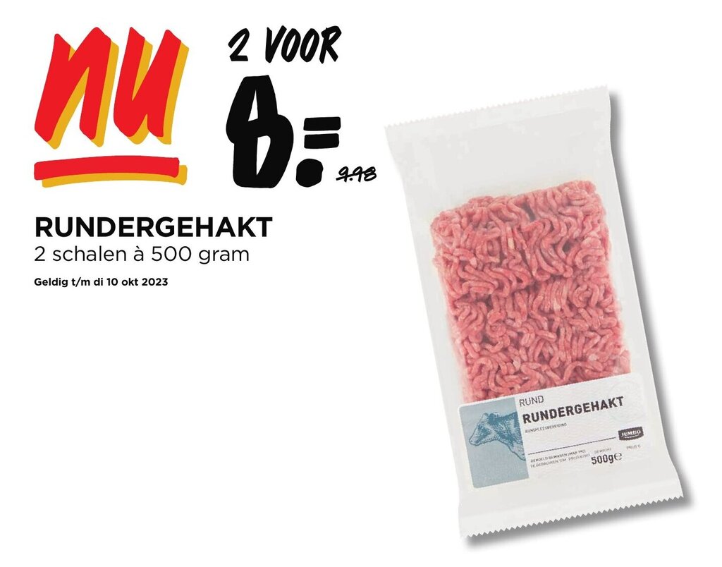 RUNDERGEHAKT 500 G Aanbieding Bij Jumbo