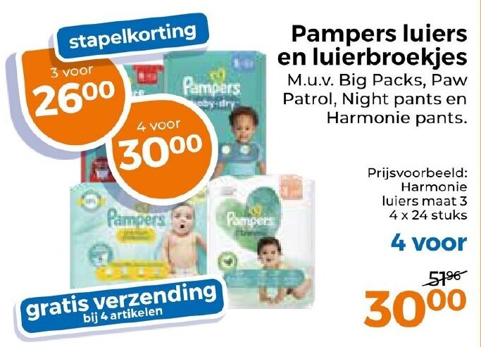 Pampers Luiers En Luierbroekjes Aanbieding Bij Trekpleister