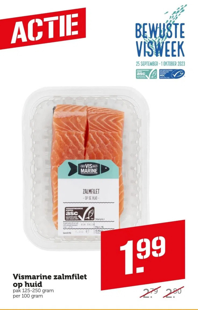 Vismarine Zalmfilet Op Huid Aanbieding Bij Coop