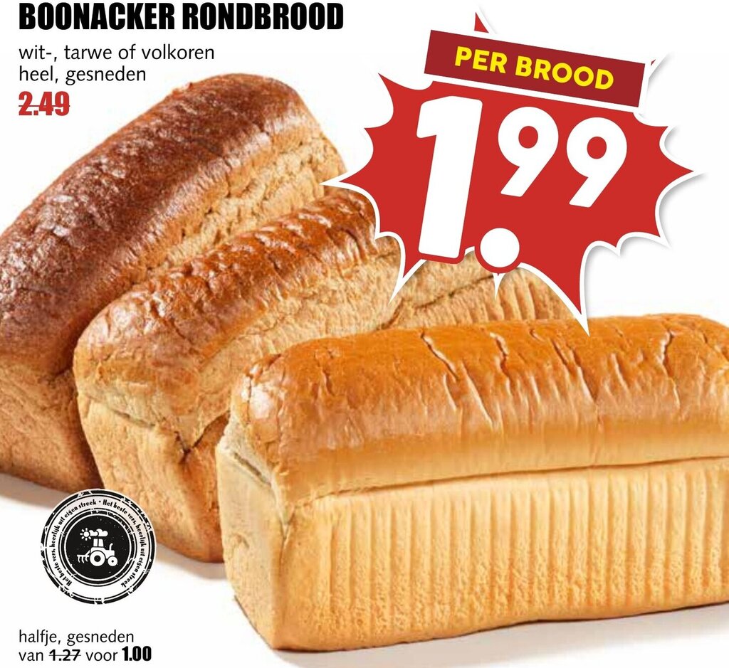 Boonacker Rondbrood Aanbieding Bij De Boerenschuur