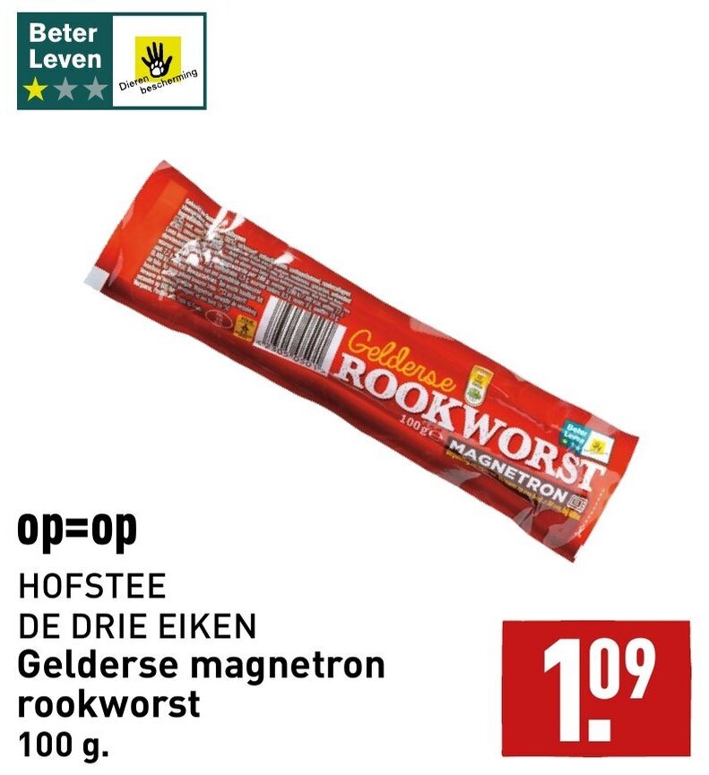 Hofstee De Drie Eiken Gelderse Magnetron Rookworst G Aanbieding Bij Aldi