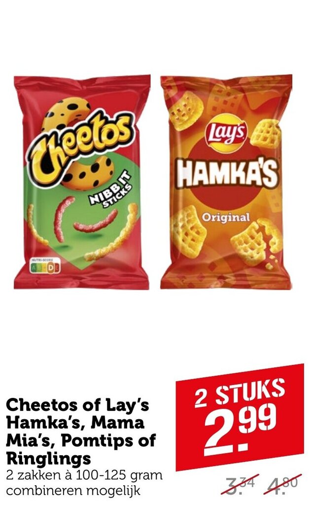 Cheetos Of Lay S Hamka S Mama Mia S Pomtips Of Ringlings Aanbieding