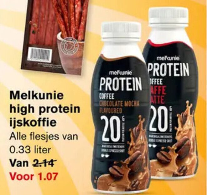 Melkunie High Protein Ijskoffie 0 33 Liter Aanbieding Bij Hoogvliet