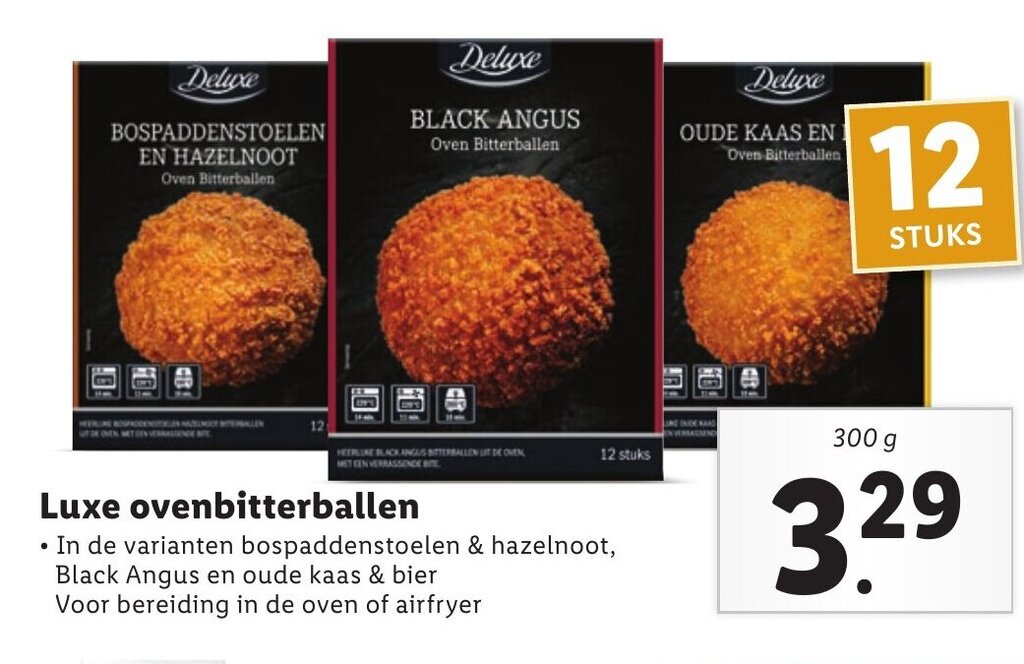 Luxe Ovenbitterballen 300 G Aanbieding Bij Lidl