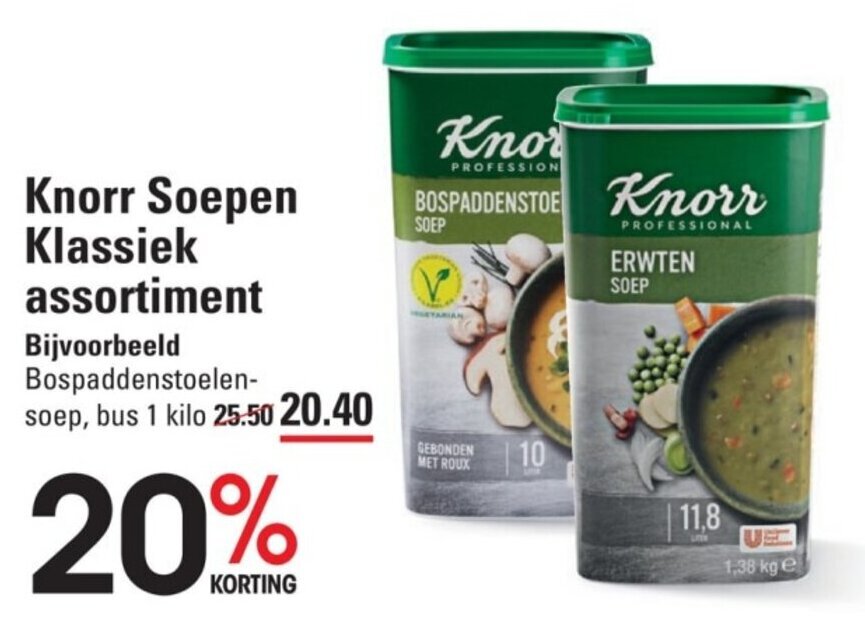 Knorr Soepen Klassiek Assortiment Aanbieding Bij Sligro