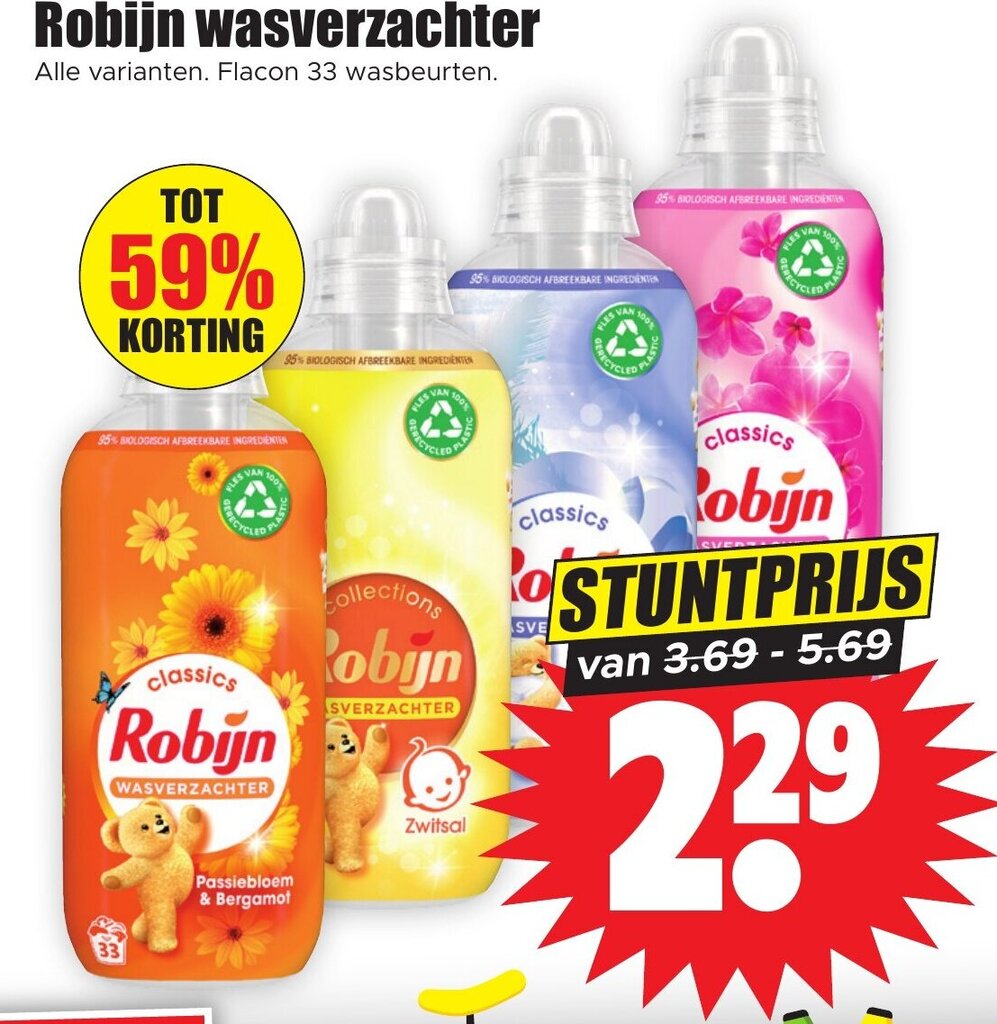 Robijn Wasverzachter Aanbieding Bij Dirk