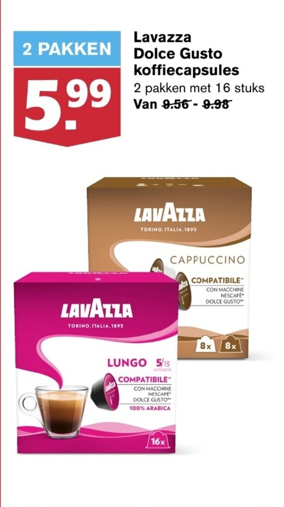 Lavazza Dolce Gusto Koffiecapsules Pakken Aanbieding Bij Hoogvliet