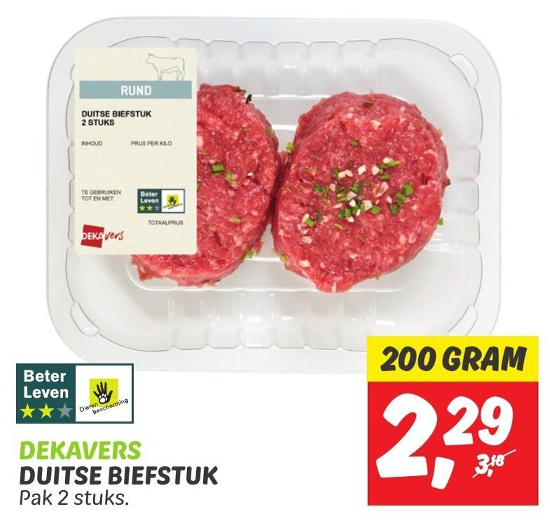 Duitse Biefstuk Gram Aanbieding Bij Dekamarkt