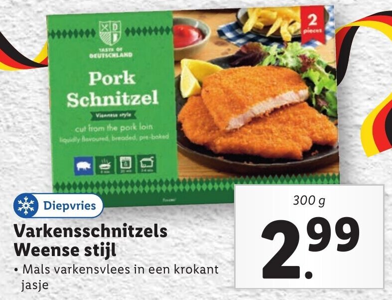 Varkensschnitzels Weense Stijl 300g Aanbieding Bij Lidl