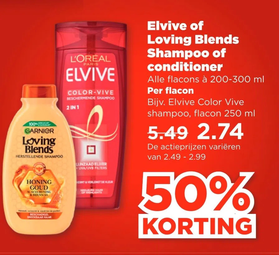 Elvive Of Loving Blends Shampoo Of Conditioner Aanbieding Bij PLUS