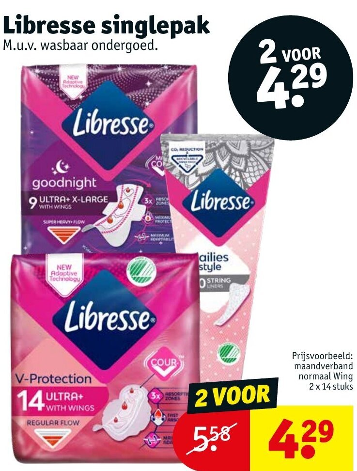 Libresse Singlepak Aanbieding Bij Kruidvat