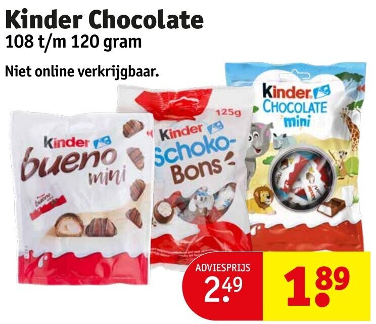 Kinder Chocolate T M Gram Aanbieding Bij Kruidvat