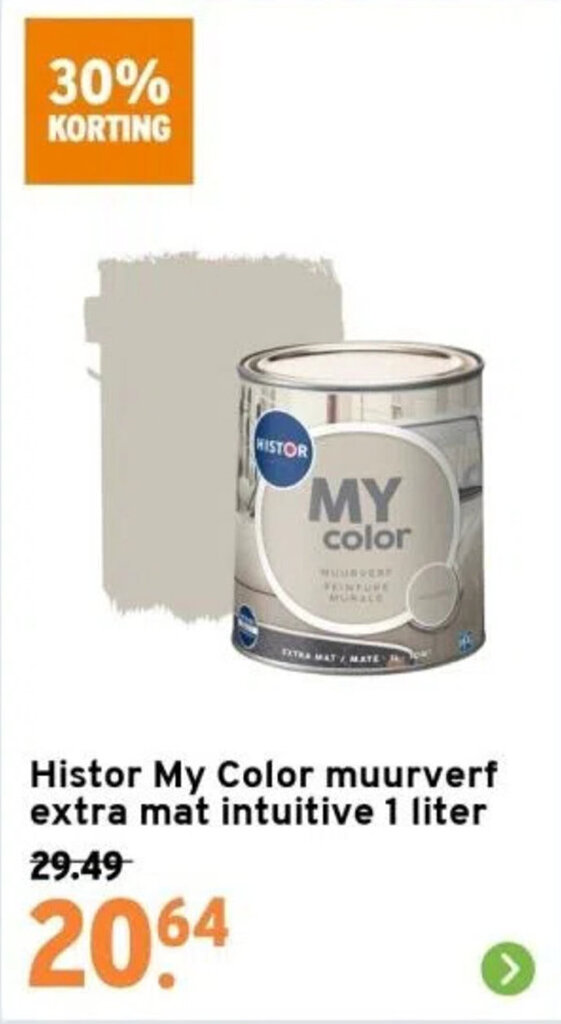 Histor My Color Muurverf Extra Mat Intuitive Liter Aanbieding Bij Gamma