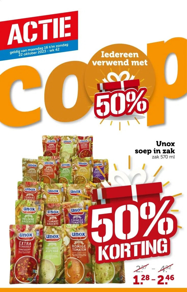 Unox Soep In Zak Aanbieding Bij Coop