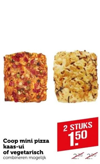 Coop Mini Pizza Kaas Ui Aanbieding Bij Coop