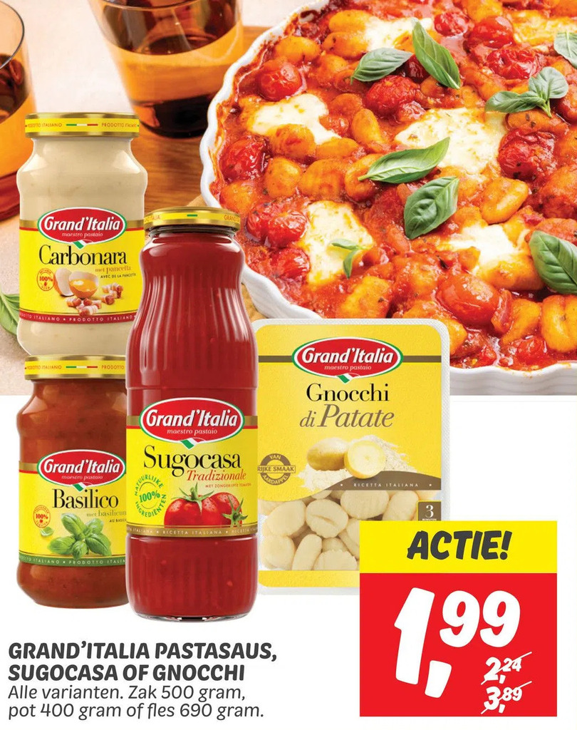 Grand Italia Pastasaus Sugocasa Of Gnocchi Aanbieding Bij Dekamarkt