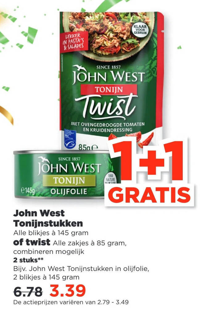 John West Tonijnstukken Aanbieding Bij Plus