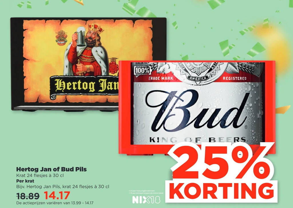 Hertog Jan Of Bud Pils Aanbieding Bij PLUS