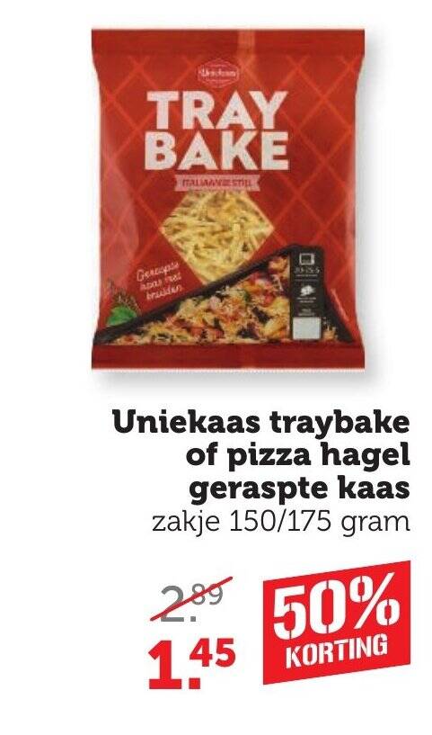 Uniekaas Traybake Of Pizza Hagel Geraspte Kaas Aanbieding Bij Coop