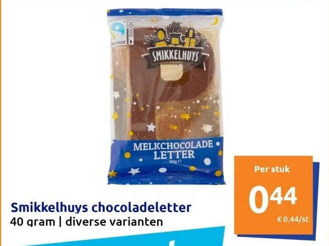 Smikkelhuys Chocoladeletter Aanbieding Bij Action