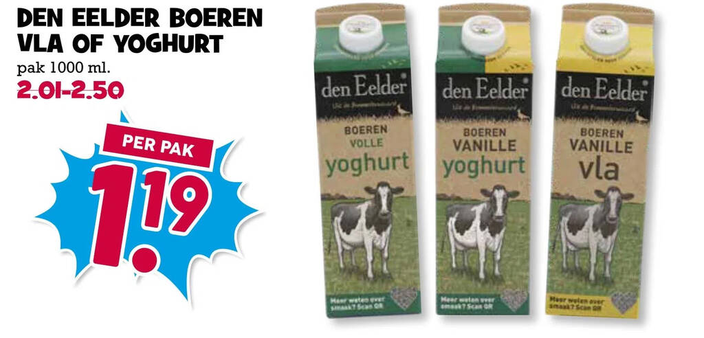 Den Eelder Boeren Vla Of Yoghurt Aanbieding Bij Boon S Markt