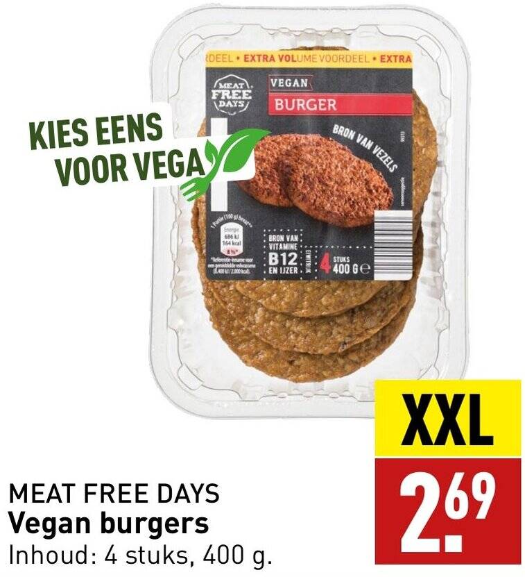 Meat Free Days Vegan Burgers G Aanbieding Bij Aldi