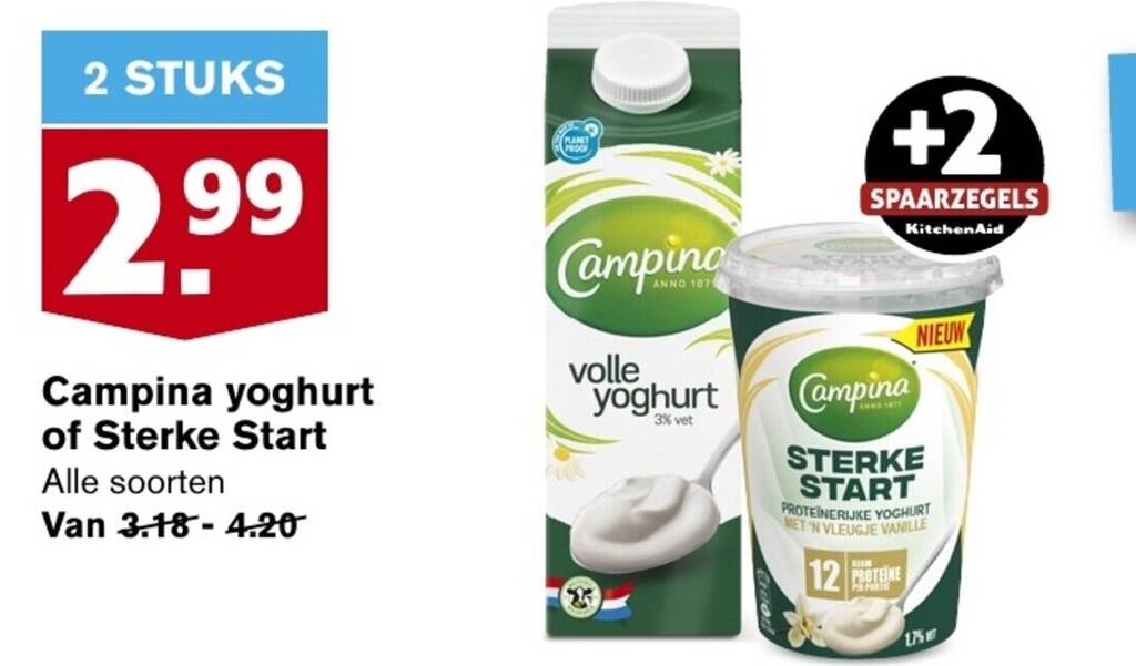 Campina Yoghurt Of Sterke Start Aanbieding Bij Hoogvliet