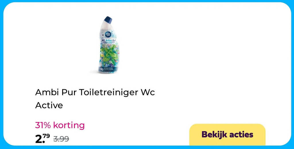 Ambi Pur Toiletreiniger Wc Active Aanbieding Bij Plein Nl