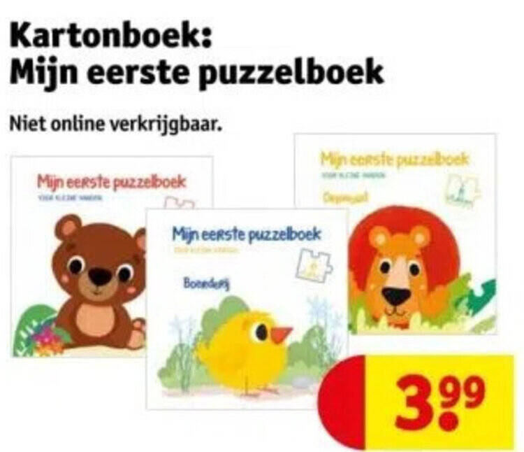 Kartonboek Mijn Eerste Puzzelboek Aanbieding Bij Kruidvat