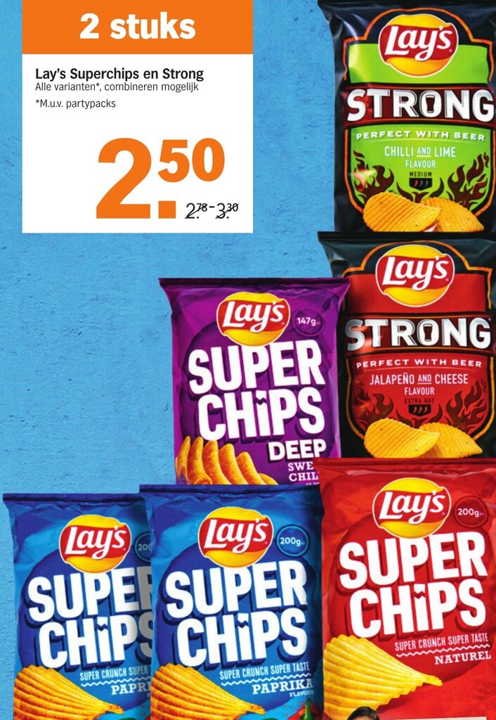 Lay S Superchips En Strong Aanbieding Bij Albert Heijn